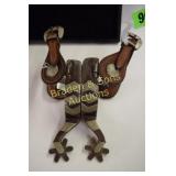 SINGLE MOUNTED PAT VAUGHN WESTERN SPURS WITH