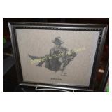 GROUP OF 2 FRAMED 8" X 10" MOVIE ILLUSTRATION