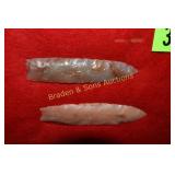 GROUP OF 2 NATIVE AMERICAN 4" POINTS IN