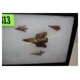 GROUP OF 3 NATIVE AMERICAN BIRD POINTS AND ONE