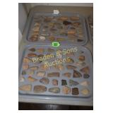 GROUP OF 2 TRAYS OF ASSTD NATIVE AMERICAN POINTS