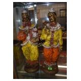GROUP OF TWO VINTAGE CAST RESIN CLOWNS