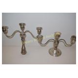 STERLING SILVER CANDELABRA. NEEDS REPAIR.