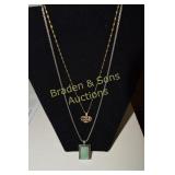 LADIES 14K GOLD NECKLACE WITH #1 SISTER PENDANT