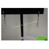 LADIES STERLING SILVER AND CZ EARRINGS