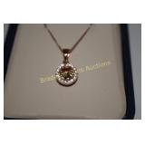 LADIES STERLING SILVER NECKLACE WITH PENDANT