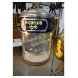VINTAGE REVOLVING MICHELOB LIGHT GLASS ENCLOSED