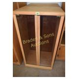 GROUP OF TWO 45" GLASS FRONT SHELVES