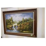 FRAMED 23" X 35" OIL ON CANVAS SIGNED Y. COHAN