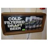 MILLER GENUINE DRAFT 25" X 12" AD SIGN