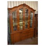CONTEMPORARY 86" X 58" LIGHTED CHINA CABINET