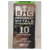 SILVER 10 OUNCE BAR