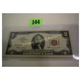 GROUP OF 10 US RED SEAL $2.00 BILLS. SERIES 1953