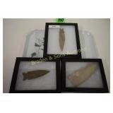 NATIVE AMERICAN 4" BAKER POINT, 3" GRAHAM CAVE