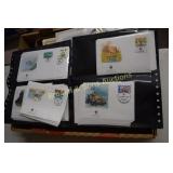 GROUP OF APPROX 50 FOREIGN AND US STAMPS ON