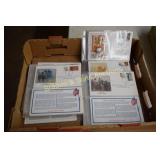 GROUP OF APPROX 50 US STAMPS ON DISPLAY CARDS