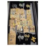 GROUP OF 2 TRAYS OF ASSTD EARRINGS AND NECKLACES