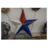 GROUP OF 2 METAL 46" TEXAS STARS