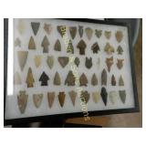 GROUP OF 58 NATIVE AMERICAN ARROWHEADS FOUND IN