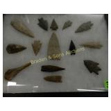 GROUP OF 14 NATIVE AMERICAN POINTS FOUND IN