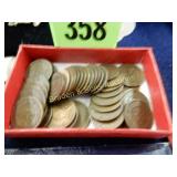 GROUP OF 40- 1887 THRU 1908 INDIAN HEAD PENNIES