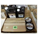 BOX OF ASSTD LEATHER MAINTENANCE SUPPLIES