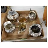 BOX OF ASSTD SILVER PLATED MDSE