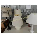 GROUP OF 7 TABLE LAMPS