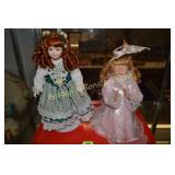 GROUP OF TWO 15" PORCELAIN DOLLS