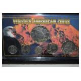 GROUP OF 6 VINTAGE US COINS WITH STEEL