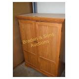 CONTEMPORARY WOODEN ENTERTAINMENT CENTER