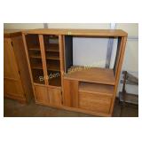 CONTEMPORARY WOODEN ENTERTAINMENT CENTER