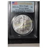 PCGS GRADED MS69 2012-S FIRST STRIKE SILVER