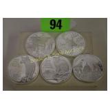 PRECIOUS METALS BRAND 2014 - 2018 ONE OUNCE SILVER