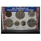 SIX DECADES OF AMERICAN SILVER COINAGE WITH 7