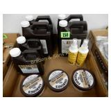 BOX OF ASSTD LEATHER MAINTENANCE SUPPLIES
