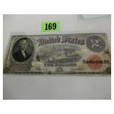 SERIES 1917 US $2.00 CURRENCY NOTE SIGNED