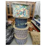GROUP OF 4 ROLLS OF NYLON HATBAND MATERIAL