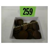 GROUP OF 38 US 1888 INDIAN HEAD PENNIES