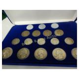 US WORLD WAR II COIN COLLECTION IN DISPLAY CASE