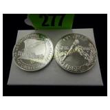 US 1987 BICENTENNIAL SILVER DOLLAR AND
