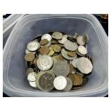 LARGE QTY OF ASSTD FOREIGN COINS