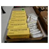BOX OF ASSTD HAT RETAINERS AND HAT PROTECTORS