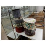 GROUP OF 5 ROLLS OF NYLON HATBAND MATERIAL