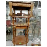 SMALL END TABLE AND FOOTSTOOL