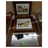 GROUP OF 2 FRAMED PRINTS AND ONE FRAMED