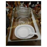 BOX OF ASSTD PYREX AND CORNINGWARE