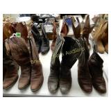 GROUP OF 15 PAIRS OF USED WESTERN BOOTS