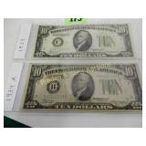 SERIES 1934 AND 1934A $10.00 FEDERAL RESERVE