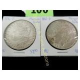 US 1881-P AND 1896-P MORGAN SILVER DOLLARS